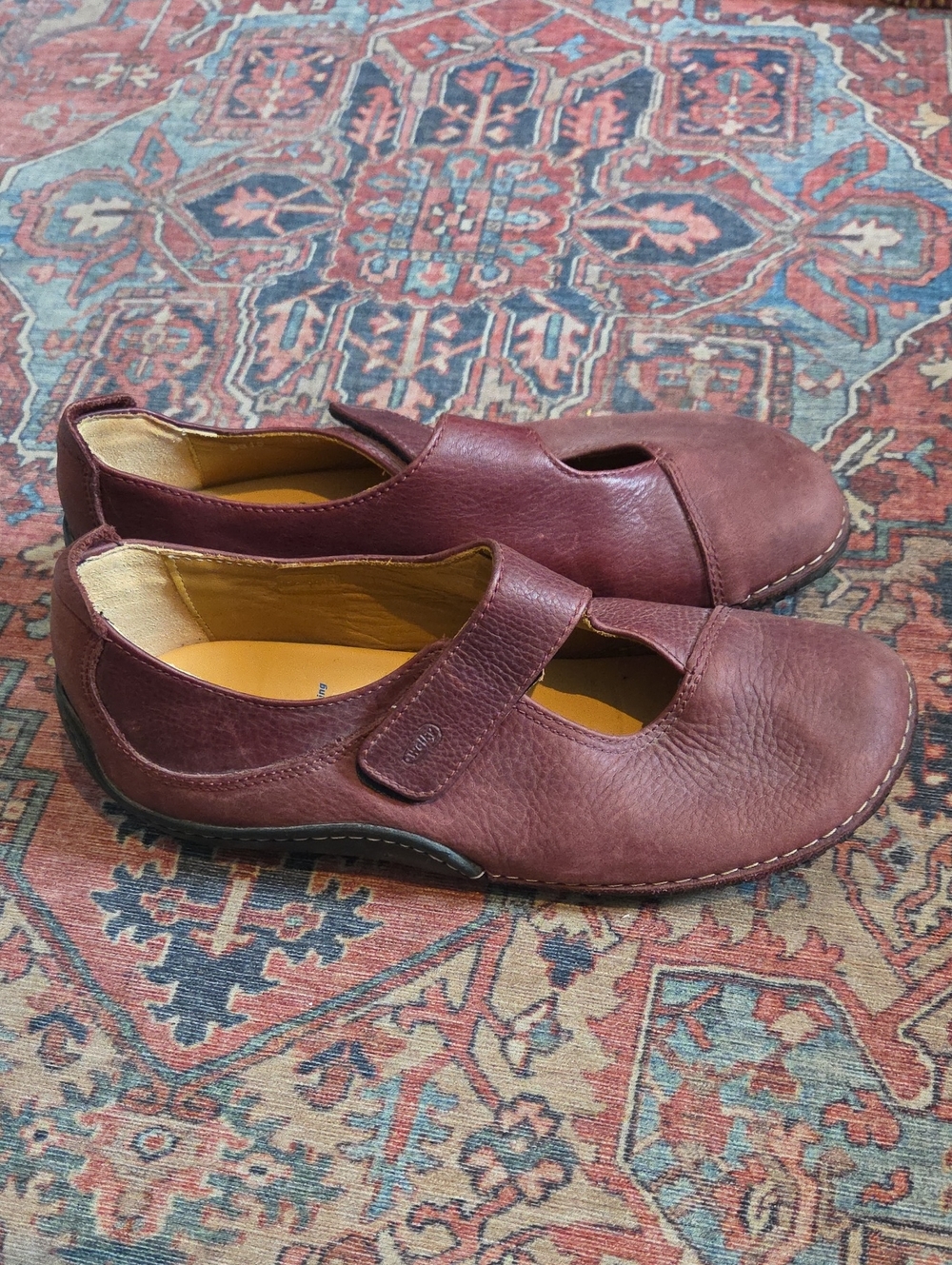 Wolky Comfortable Women's Mary Jane Leather Shoes in Burgundy Size 40 - Picture 1 of 10